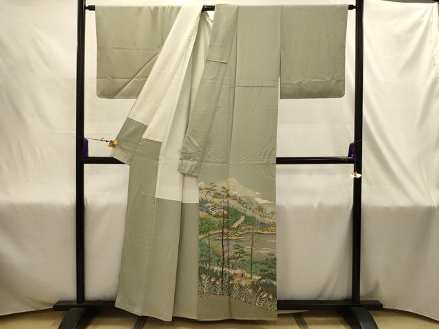 平和屋着物■豪華色留袖　友禅　風景文　正絹　逸品　AABJ2042sx
