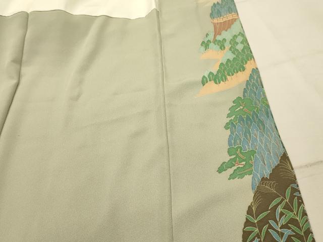 平和屋着物■豪華色留袖　友禅　風景文　正絹　逸品　AABJ2042sx