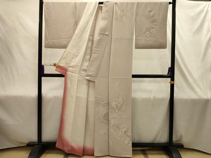 平和屋着物■訪問着　刺繍　結び紐花鼓文　正絹　逸品　AABJ2044sx