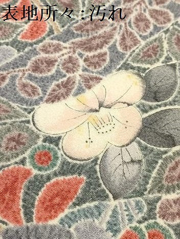 平和屋着物■上質な小紋　辻が花　鬼しぼ縮緬　正絹　逸品　AABJ2046sx