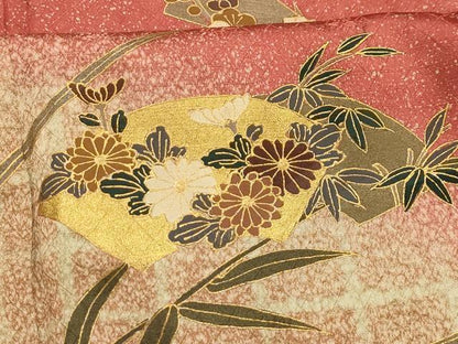 平和屋着物■訪問着　地紙花文　暈し染め　金銀彩　正絹　逸品　AABJ2052sx