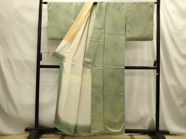 平和屋着物■上質な小紋　霞七宝文　暈し染め　正絹　逸品　AABJ2053sx