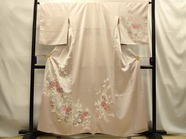 平和屋着物■訪問着　刺繍　吉祥熨斗花文　暈し染め　正絹　逸品　AABJ2054sx