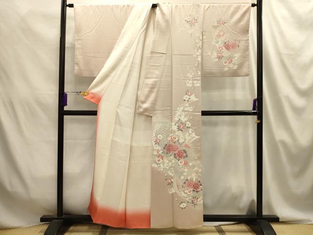 平和屋着物■訪問着　刺繍　吉祥熨斗花文　暈し染め　正絹　逸品　AABJ2054sx