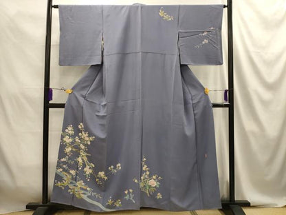 平和屋着物■友禅作家　北川聖水　訪問着　花鳥文　正絹　逸品　AABJ2069sx
