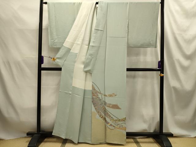 平和屋着物■豪華色留袖　熨斗目模様　金糸　正絹　逸品　AABJ2072sx