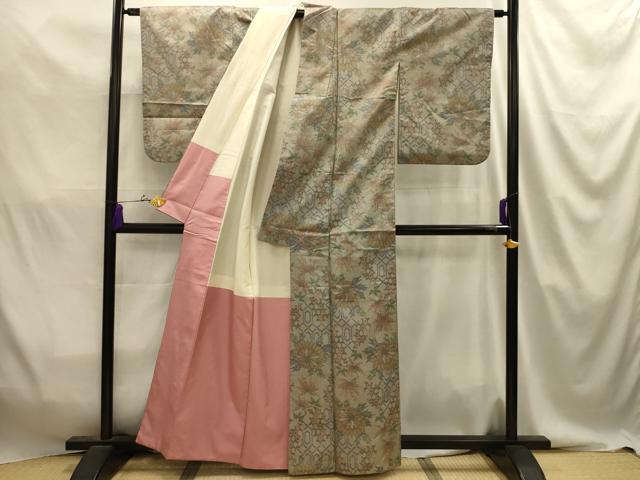 平和屋着物■本場大島紬　亀甲花文　正絹　逸品　AABJ2076sx
