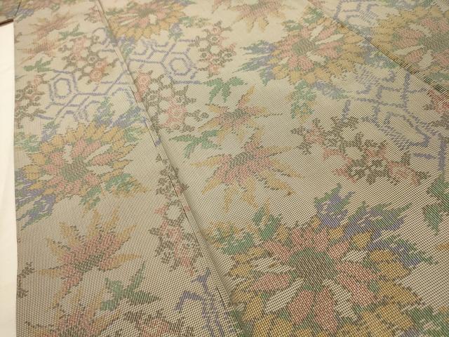 平和屋着物■本場大島紬　亀甲花文　正絹　逸品　AABJ2076sx