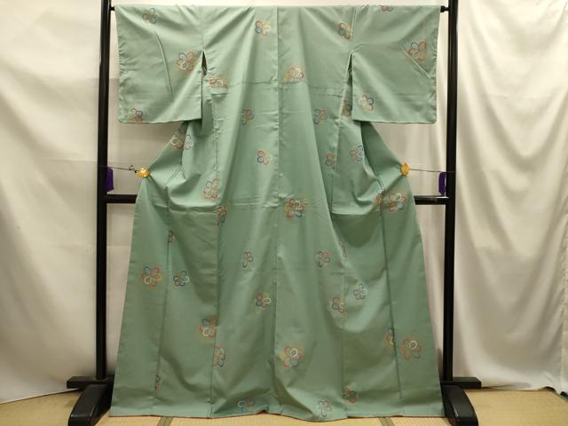 平和屋着物■上質な紬　舞花文　正絹　逸品　AABJ2079sx