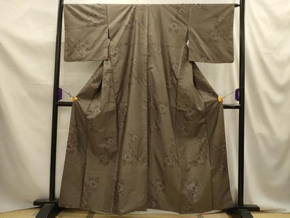 平和屋着物■本場大島紬　9マルキ　枝花文　正絹　逸品　AABJ2080sx