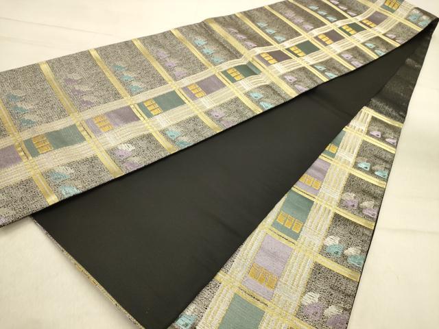 平和屋着物●六通柄袋帯　華飾金彩　金彩　金銀糸　正絹　逸品　AABJ2129sx