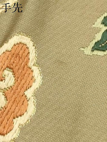 平和屋着物●アンティーク　大正ロマン　九寸名古屋帯　唐織　龍　鳳凰　金糸　正絹　逸品　AABJ2140sx