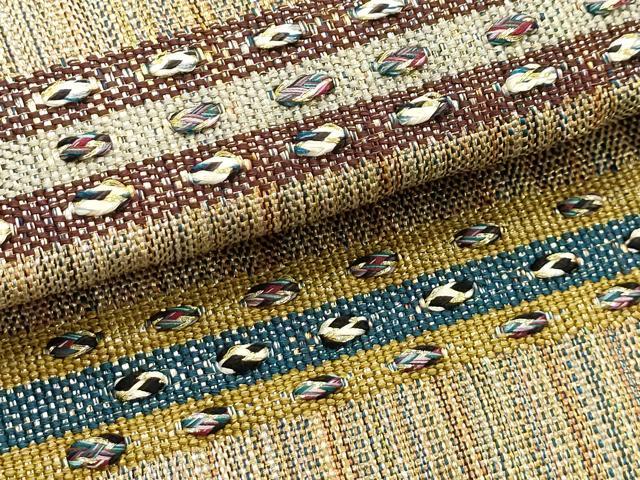 平和屋着物●太鼓柄袋帯　横段文　金糸　正絹　逸品　未使用　AABJ2149sx