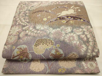 平和屋着物●六通柄袋帯　唐織　葵文辻が花　金糸　やまと誂製　正絹　逸品　AABJ2163sx