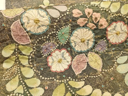 平和屋着物●太鼓柄袋帯　作家物　辻が花　絞り　金糸　正絹　逸品　AABJ2164sx