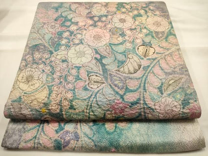 平和屋着物●太鼓柄袋帯　作家物　辻が花　絞り　正絹　逸品　AABJ2175sx