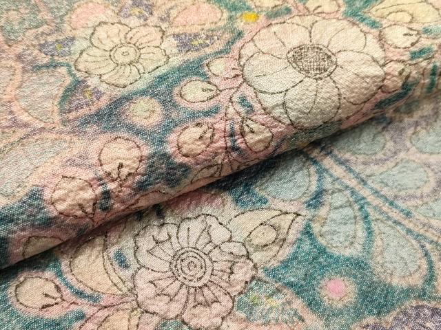 平和屋着物●太鼓柄袋帯　作家物　辻が花　絞り　正絹　逸品　AABJ2175sx
