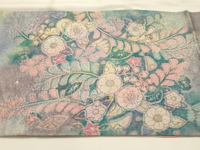 平和屋着物●太鼓柄袋帯　作家物　辻が花　絞り　正絹　逸品　AABJ2175sx