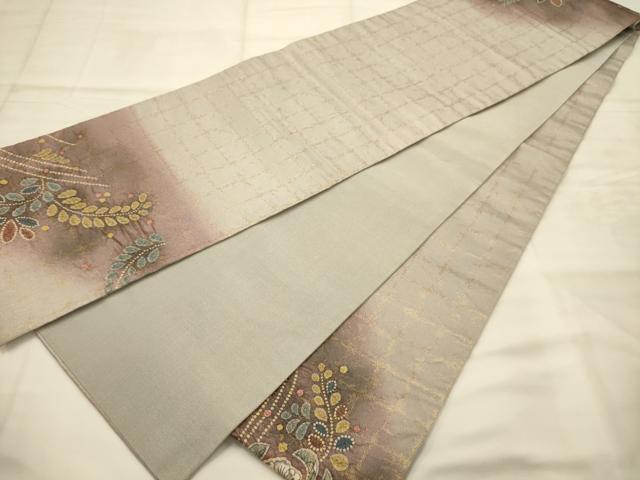 平和屋着物●太鼓柄袋帯　辻が花　絞り　金糸　正絹　逸品　AABJ2177sx