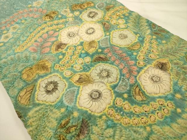 平和屋着物●太鼓柄袋帯　作家物　辻が花　絞り　金通し地　正絹　逸品　未使用　AABJ2182sx