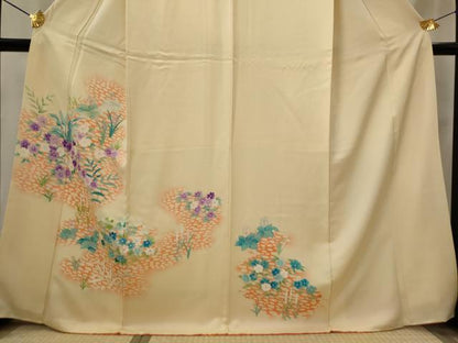 平和屋着物■訪問着　草花文　暈し染め　正絹　逸品　AABJ2201st