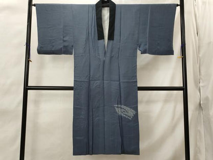 平和屋着物■男性　長襦袢　袷　絞り　人物風景文　金彩　正絹　逸品　AABJ2205st