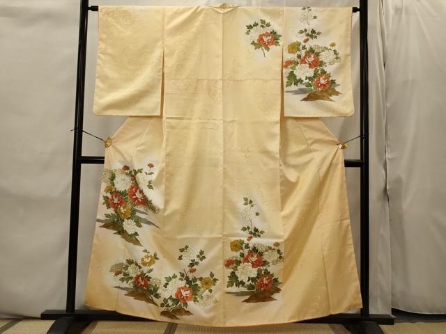 平和屋着物■訪問着　草花文　暈し染め　金彩　正絹　逸品　AABJ2208st