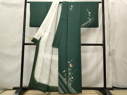 平和屋着物■訪問着　草花文　金彩　正絹　逸品　AABJ2225st