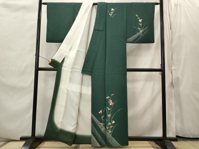 平和屋着物■訪問着　草花文　金彩　正絹　逸品　AABJ2225st