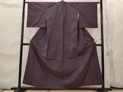 平和屋着物■上質な紬　縞　正絹　逸品　未使用　AABJ2235st