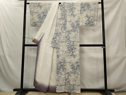 平和屋着物■上質な小紋　草花文　暈し染め　正絹　逸品　AABJ2305st