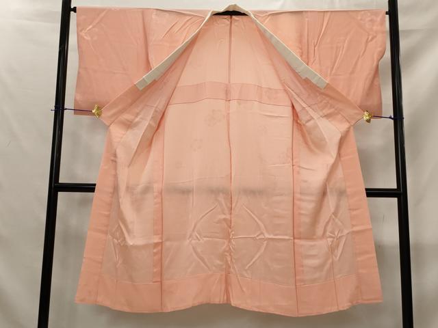 平和屋着物■長襦袢　無双仕立て　舞梅文地紋　東雲色　正絹　逸品　AABJ2311st