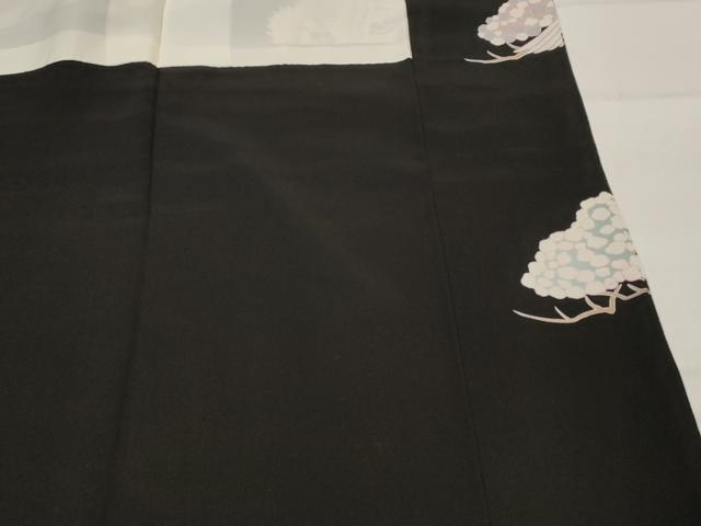 平和屋着物■豪華黒留袖　飛鶴枝松文　金彩　正絹　逸品　AABJ2314st
