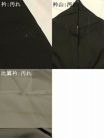 平和屋着物■豪華黒留袖　駒刺繍　花鳥文　金銀彩　正絹　逸品　AABJ2319st