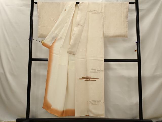 平和屋着物■訪問着　駒刺繍　エ霞文様　金彩　正絹　逸品　AABJ2341st