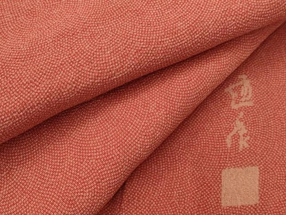 平和屋着物■江戸小紋　作家物　鮫小紋柄　鬼しぼ縮緬　正絹　逸品　未使用　AABJ2342st