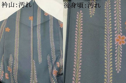 平和屋着物■小紋　舞花文　洗える着物　AABJ2347st