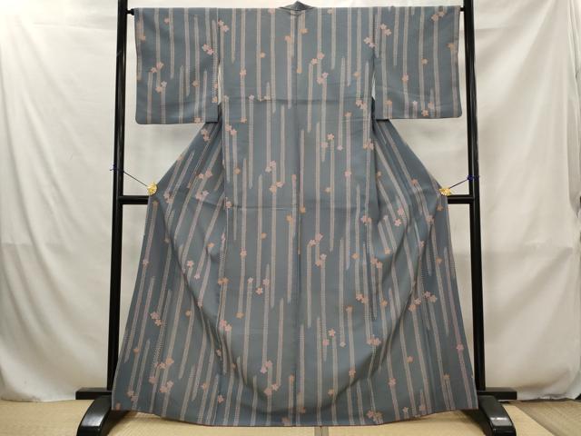 平和屋着物■小紋　舞花文　洗える着物　AABJ2347st