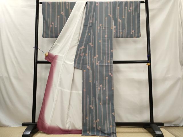 平和屋着物■小紋　舞花文　洗える着物　AABJ2347st