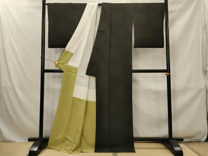 平和屋着物■上質な小紋　霞文　暈し染め　正絹　逸品　AABJ2353st