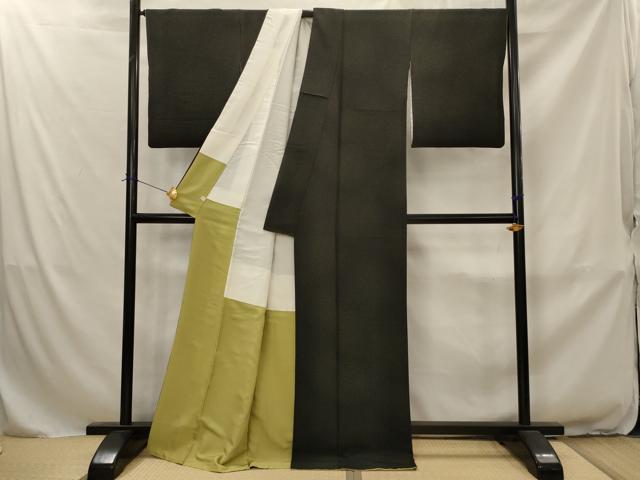 平和屋着物■上質な小紋　霞文　暈し染め　正絹　逸品　AABJ2353st