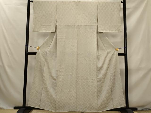 平和屋着物■上質な小紋　横段花文　正絹　逸品　AABJ2355st