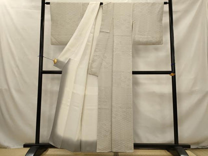平和屋着物■上質な小紋　横段花文　正絹　逸品　AABJ2355st