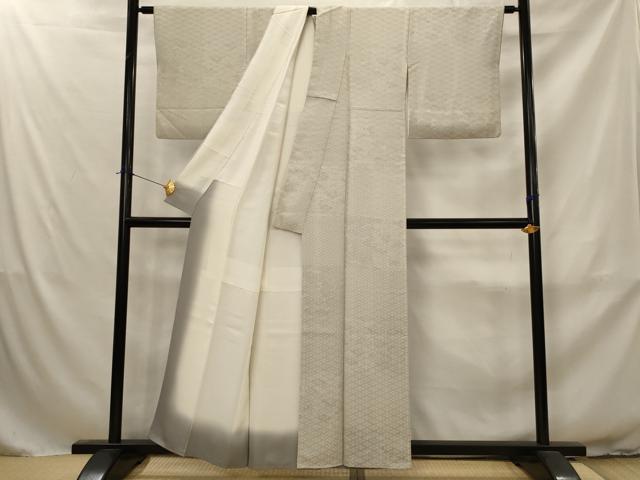 平和屋着物■上質な小紋　横段花文　正絹　逸品　AABJ2355st
