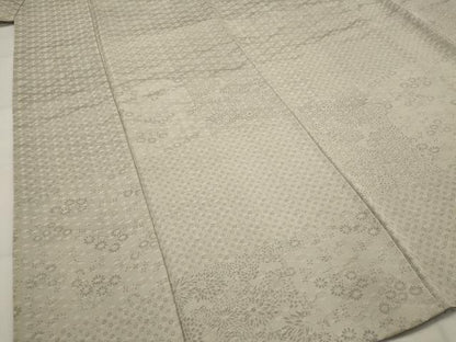 平和屋着物■上質な小紋　横段花文　正絹　逸品　AABJ2355st