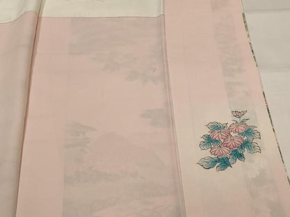 平和屋着物■訪問着　作家物　手描き　風景花文　暈し染め　正絹　逸品　AABJ2357st
