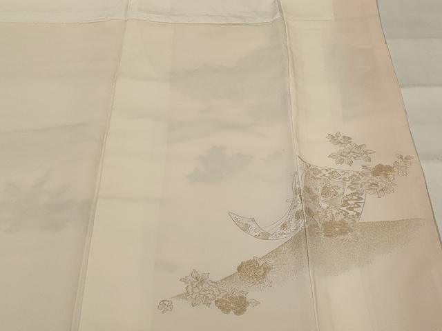 平和屋着物■豪華色留袖　寿光織　女人花文　金糸　正絹　逸品　AABJ2359st