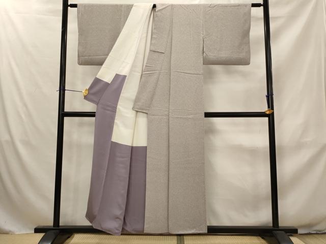 平和屋着物■上質な小紋　霞文　正絹　逸品　AABJ2361st