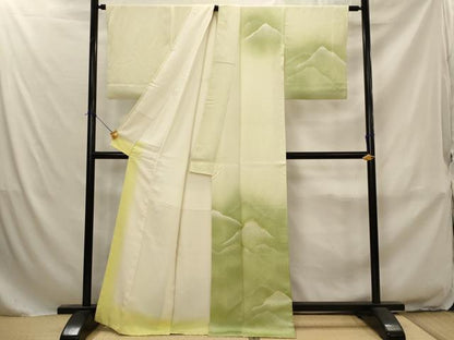 平和屋着物■訪問着　刺繍　遠山文　暈し染め　正絹　逸品　AABJ2371st