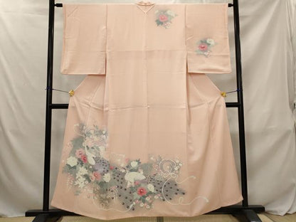 平和屋着物■訪問着　孔雀花文　暈し染め　正絹　逸品　AABJ2372st